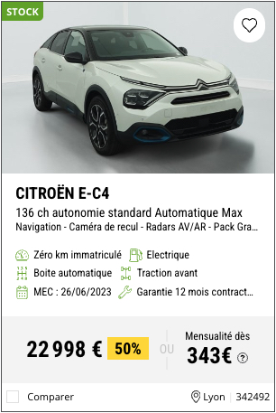 Capture écran remise Citroën e-C4